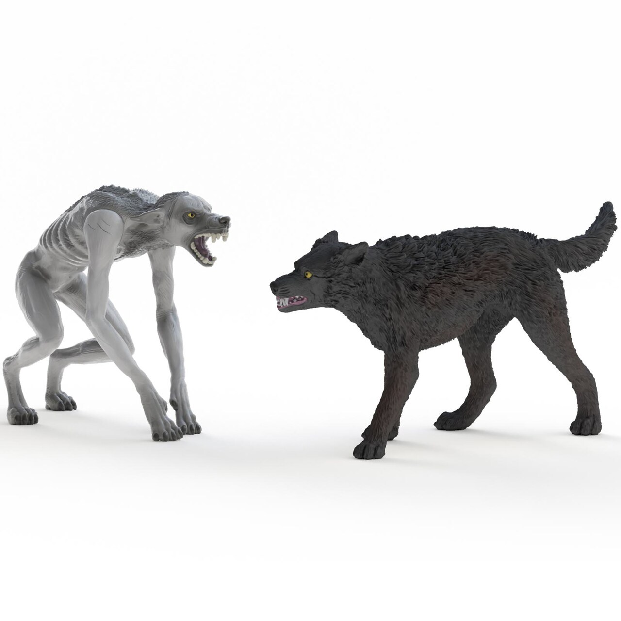 Schleich Wizarding World: 2 Figure Set - Werewolf vs Animagus - Collectible Magical Toy Figurines, Movable Arms, Iconic Harry Potter Scene, Kids 6+
